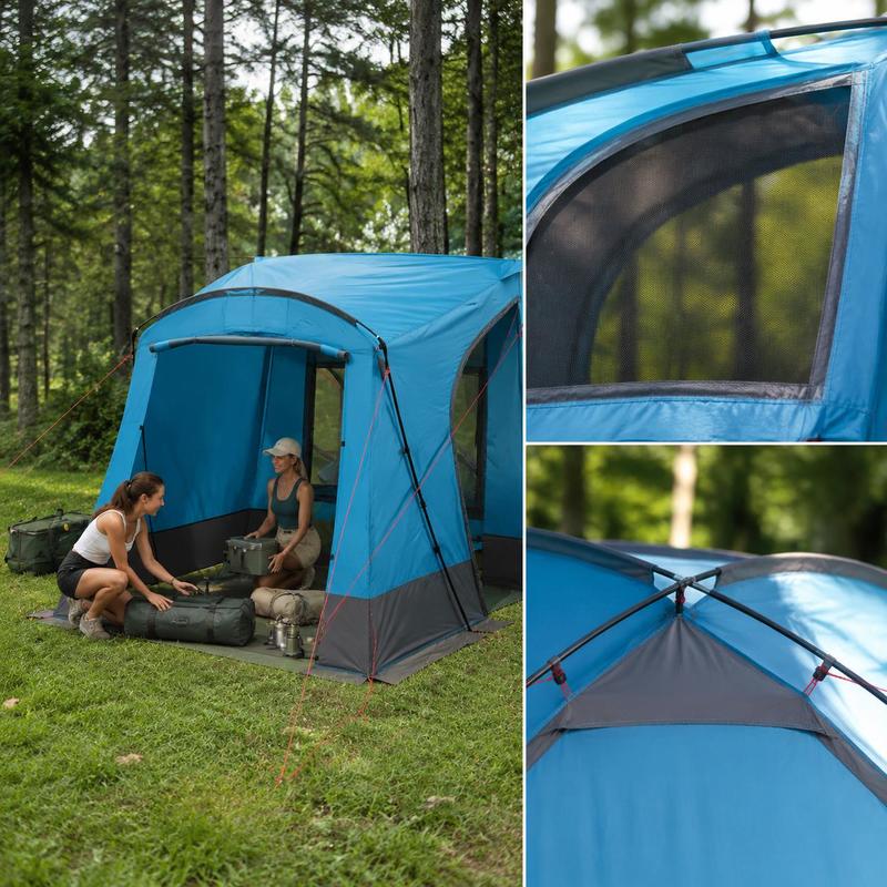 Car Tailgate Tent, Fabric Dome Shelter With And Windows, Breathable Mesh Screen For Camping Picnic Backyard Gathering, Blue, 285x255x245cm