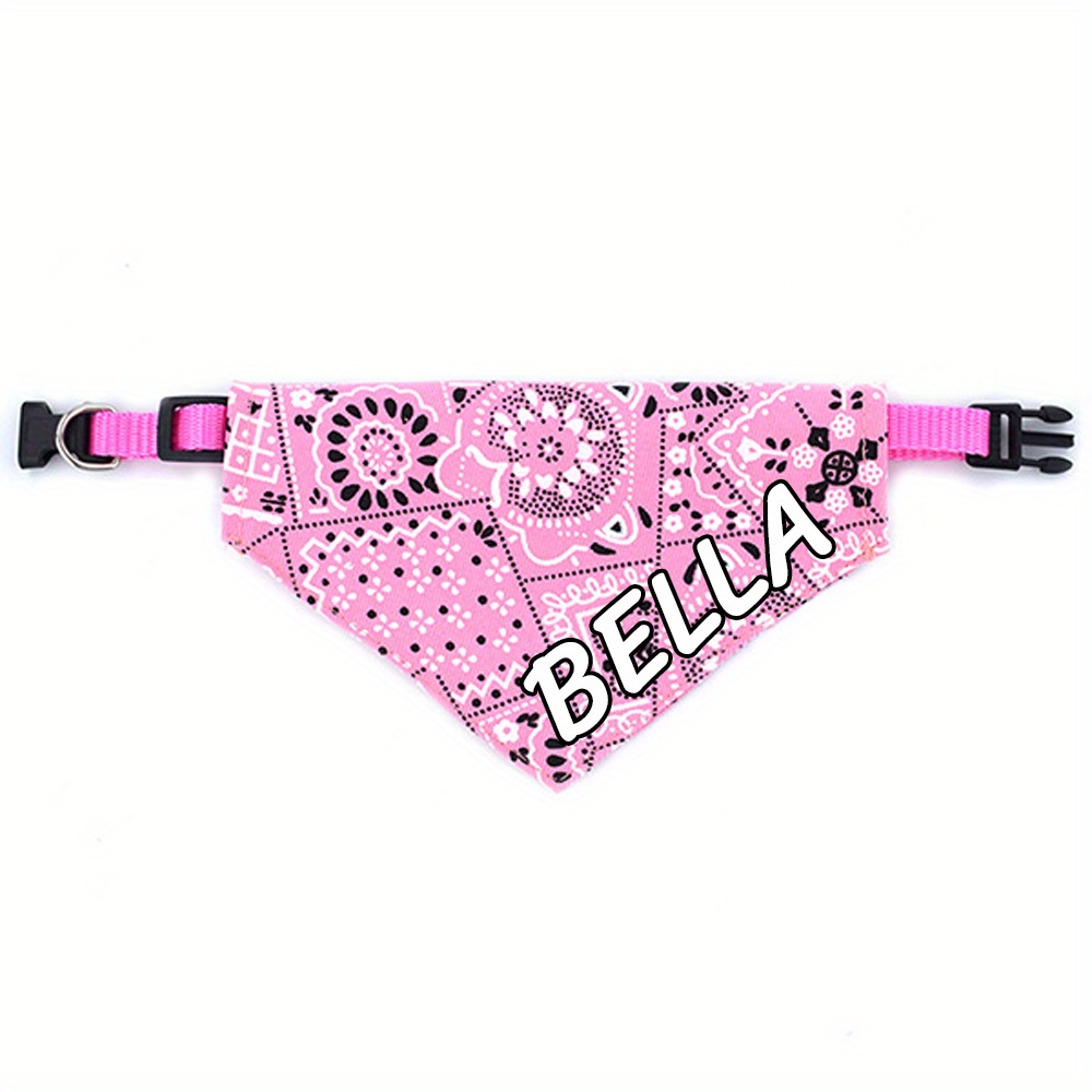 Custom Stylish Print Dog Bandana, Personalized Adjustable Dog Collar Pet Saliva Towel Dog Costume Necklace For And Medium Sized Dogs For Stocking Stuffers, Ideal Gift For Pets