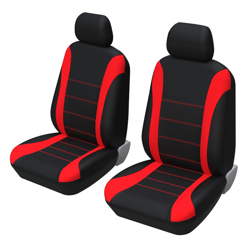 Dual Front Car Seat Covers - Sporty Black And , Premium, Fit For Cars, Suvs, And Trucks | Durable And Comfortable