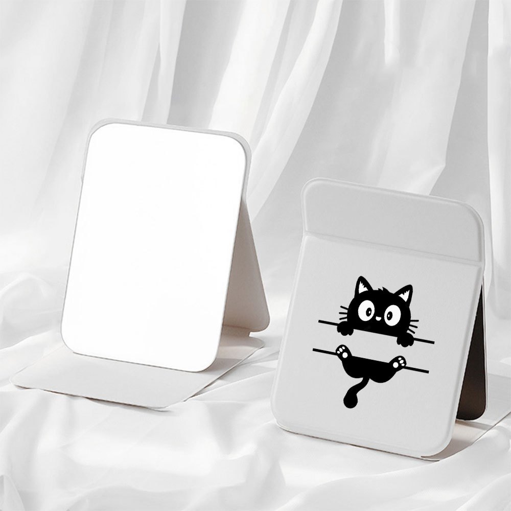 Cute Cat Standing Vanity Mirror with Portable Stand