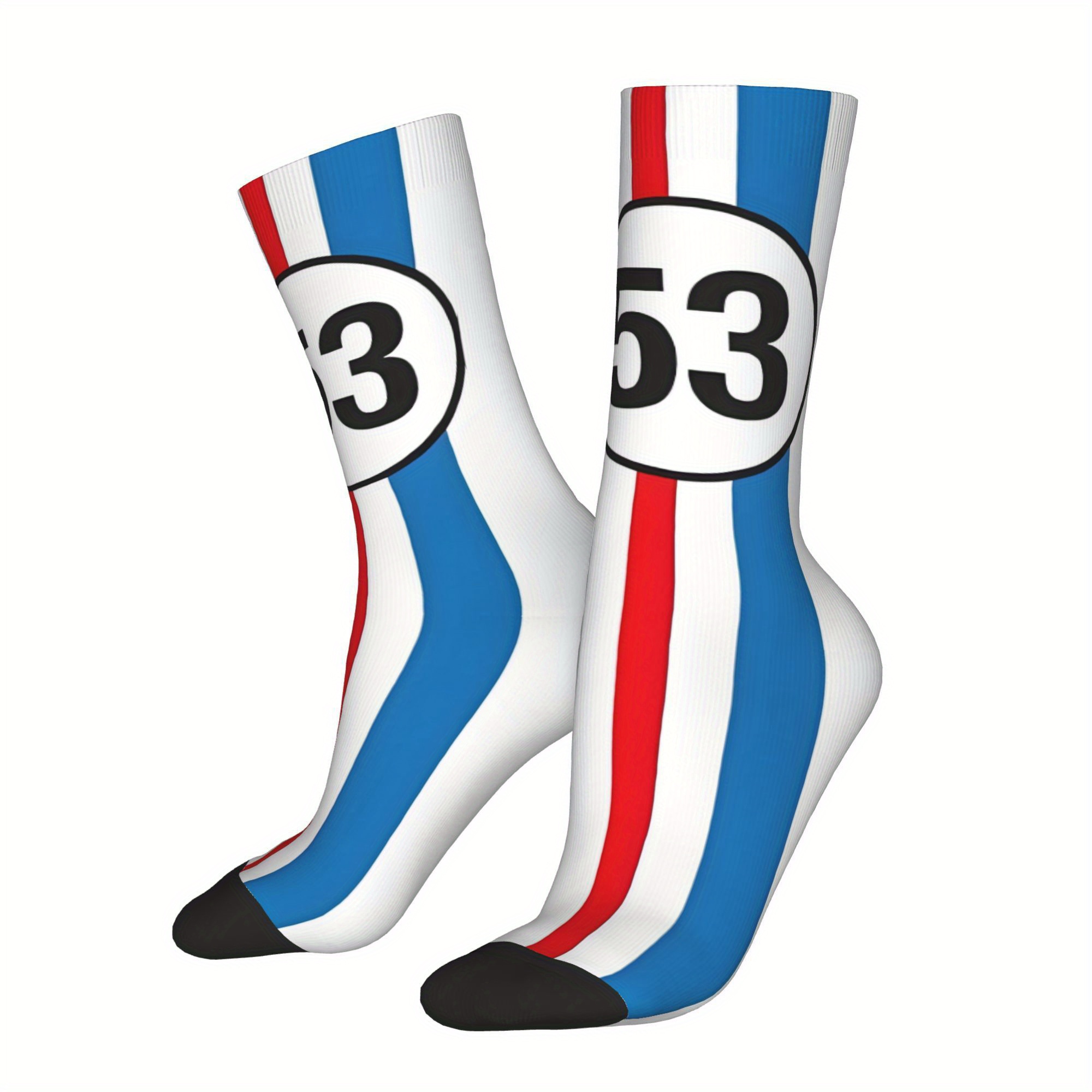 TEMU 2d Print Design Men's Novelty Socks Mid-calf Socks Pattern Prints