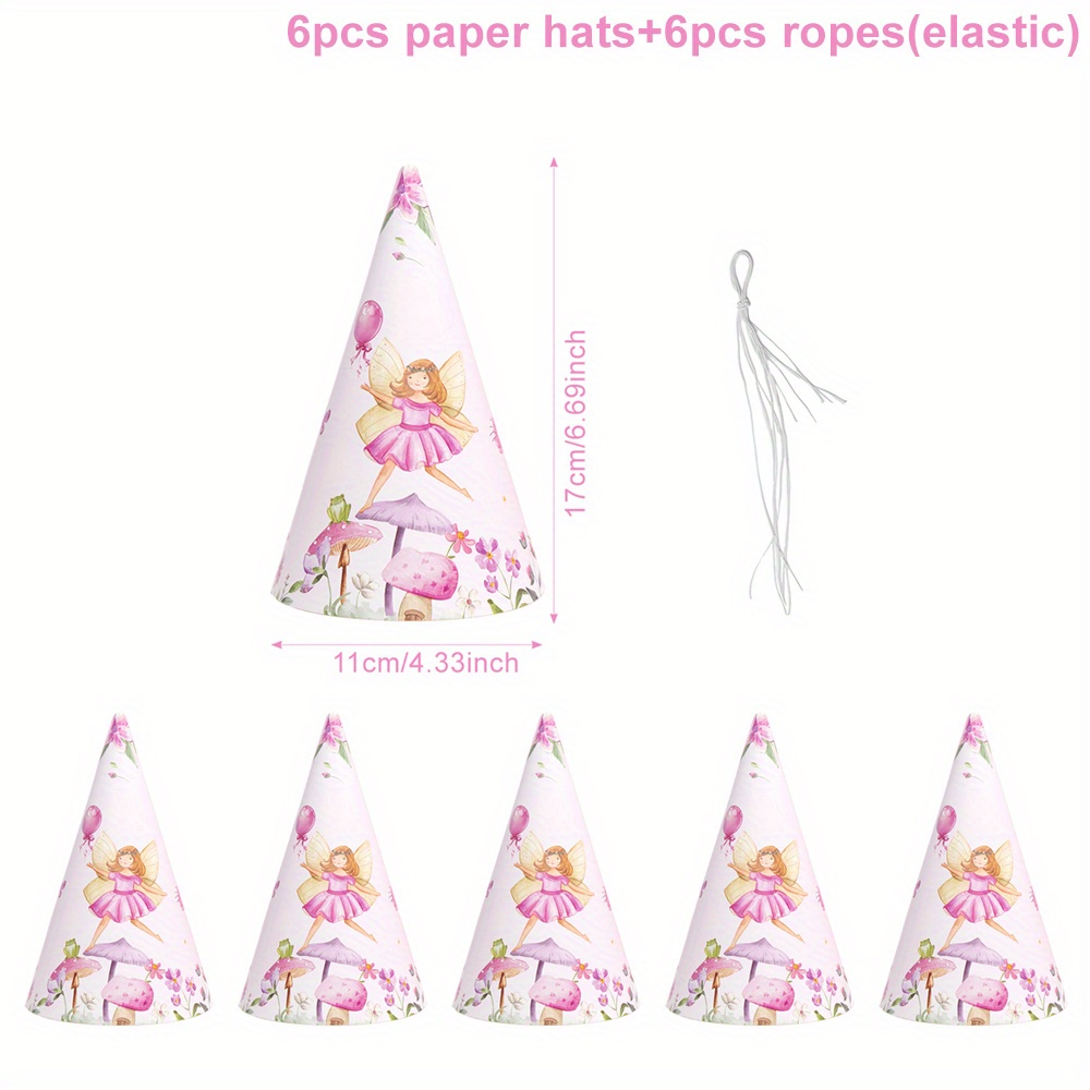 Image of 6 Party Hats For First Birthday / Paper Hats, Suitable For Princess Birthday Decorations & Spring Decor For Halloween,christmas Event & Party Supplies Halloween&christmas I Perfect For Halloween