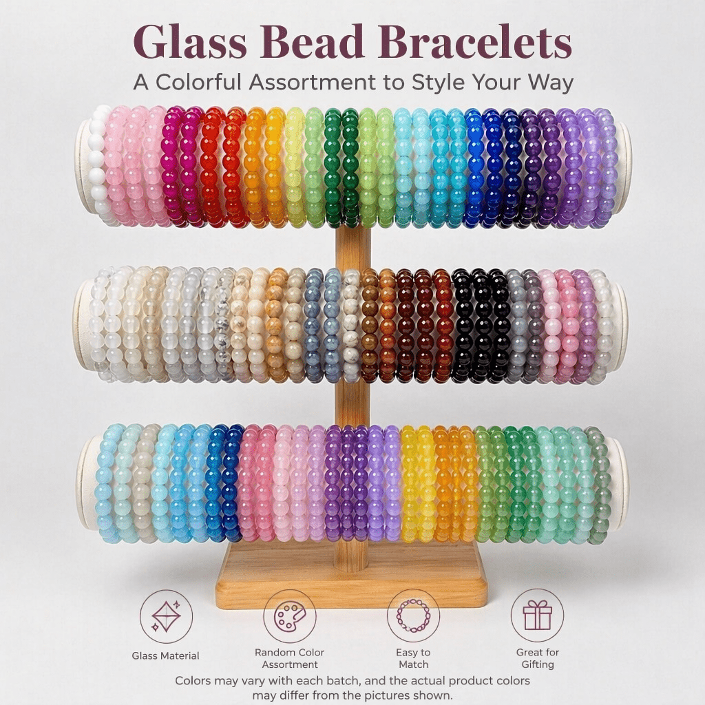 54pc Bohemian Multi-Style Beaded Bracelets Set