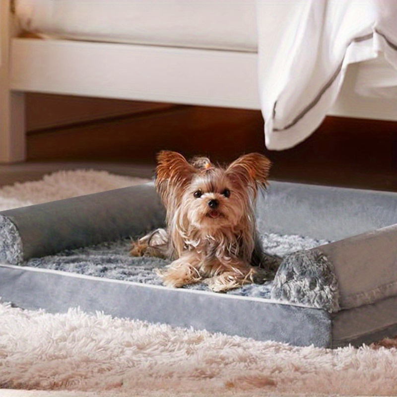 three sided protection cervical design luxury   dog bed cat bed breathable and   for   durable soft long plush Product details 6