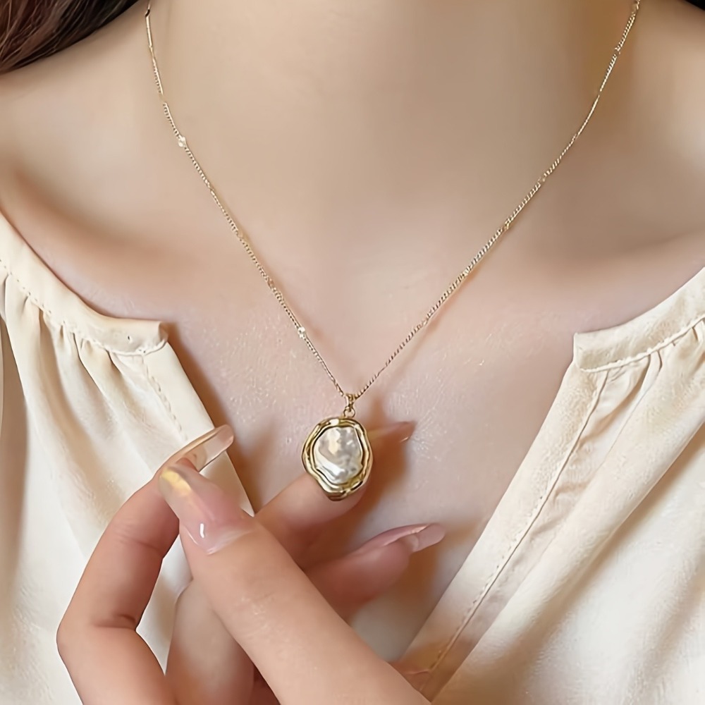 TEMU -style Vintage Baroque Ceiling-inspired Necklace Is So ! Elegant To , It Looks Stunning With Everyday Shirts And Sweaters, Unlocking A Sense Of