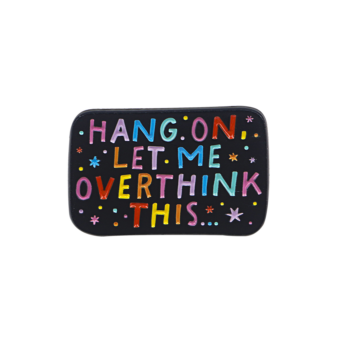 TEMU 1 pin de esmalte de "Déjame pensarlo más" | Lindo broche de aleación de con hebilla de silicona, ideal para mochilas, cuello, solapa, joyería