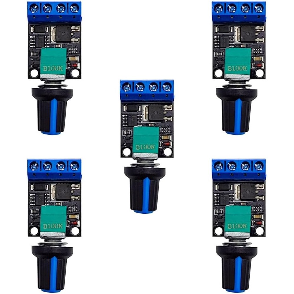 5pcs Of Controller Module For Pwm Motor Speed Regulation, Operating At 5v-16v, With A 12v Speed Control Switch Of Handling 10a And Featuring Led Dimming Functionality