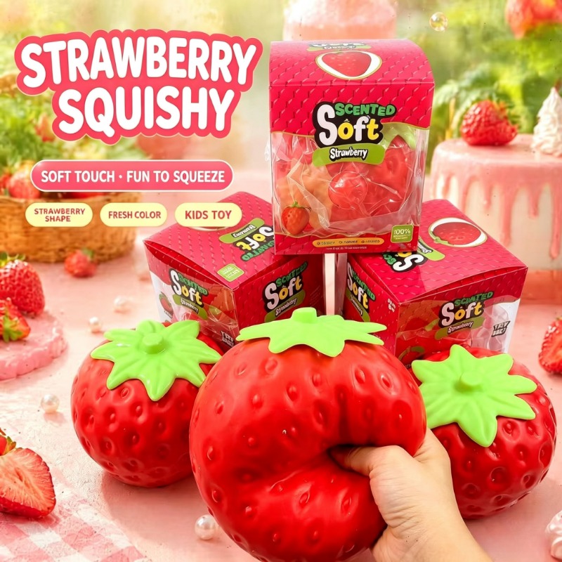 item picture hefengcl   squeeze   super large realistic strawberry shaped stress toy soft and tactile slow rising toy q elastic   massage food shaped ultra soft slow rebounding stress toy