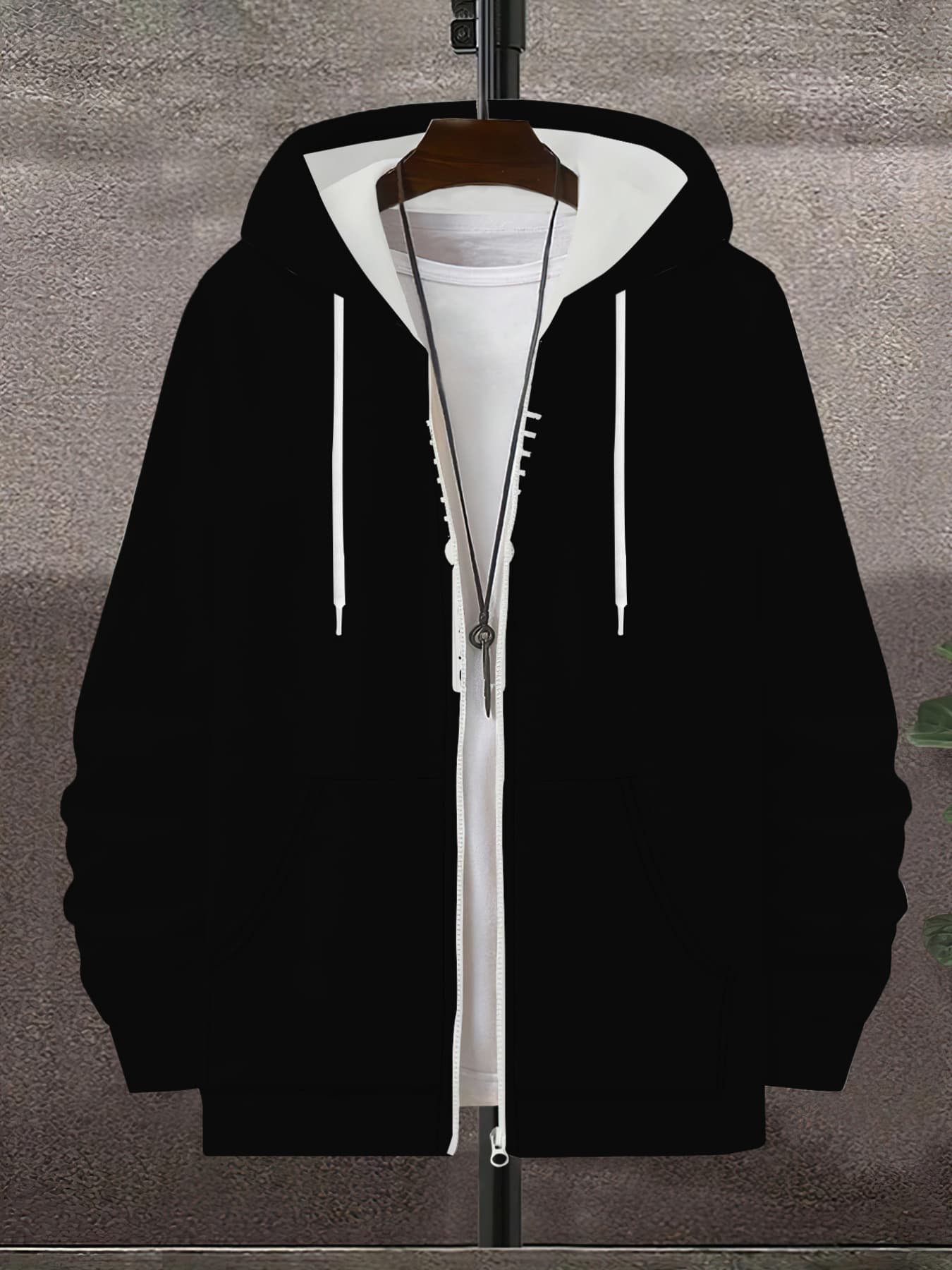 Chaqueta Deportiva con Capucha y Cremallera para Hombres, Estilo Juvenil, Casual y Versátil, Nueva Tendencia para Primavera y Otoño