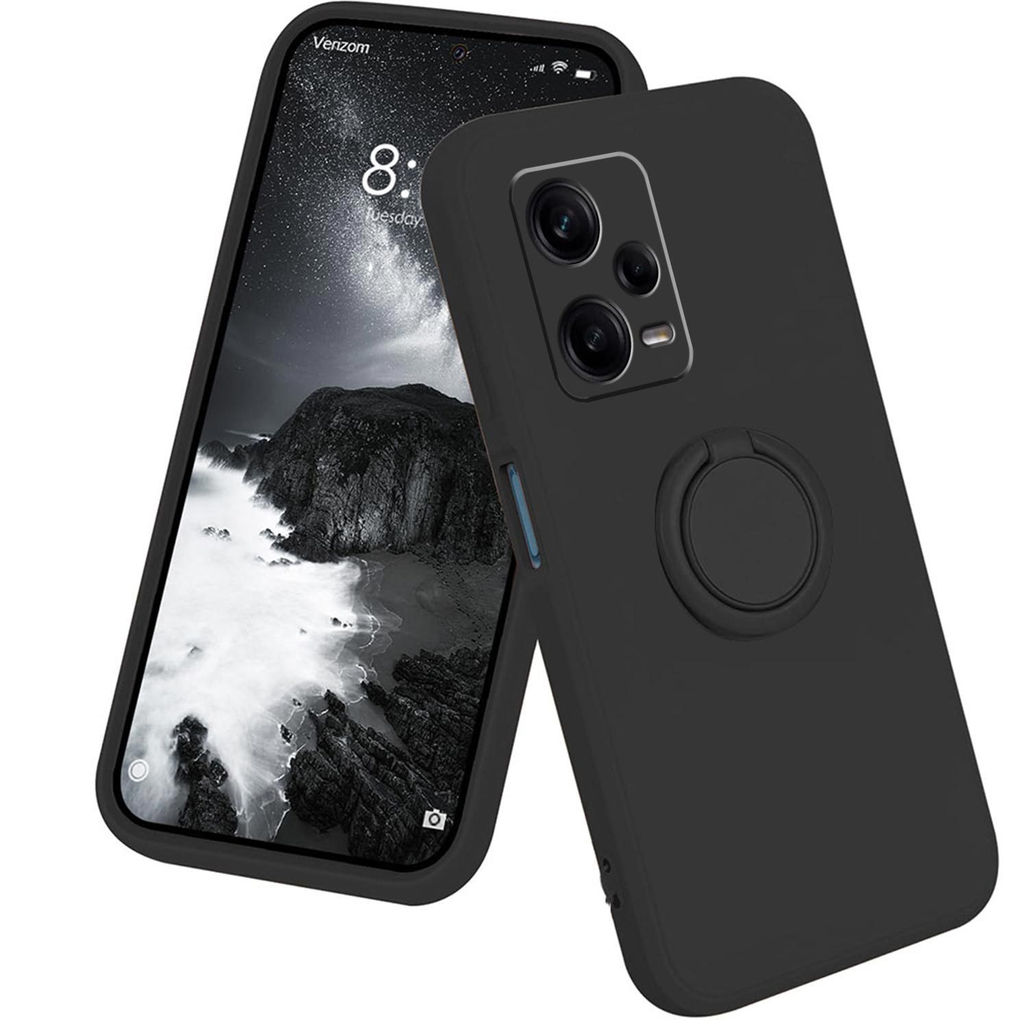 TEMU Phone Case: For Redmi Note12/ Note12pro/ Note12pro+ Case, 8 Colors Tpu Case With Ring 360°rotatable Kickstand Support Magnetic Mount, Protective