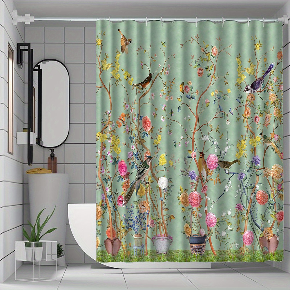 TEMU The Jit1pc Shower Curtain Features A Stylish , Is Easy To A Machine, And Adds A Touch Of To Your Bathroom Or Window Decor, Making It Perfect For