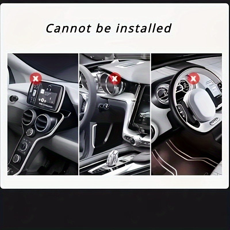 Universal Rotating Car Phone Holder - Made of Waterproof ABS Material, Easy to Install, Oval Shape, Suitable for Various Car Models.