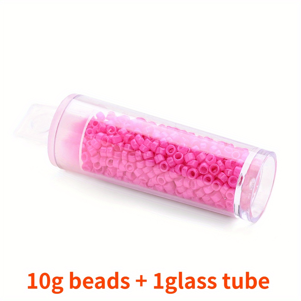 10g 3mm Colorful Glass Seed Beads for Jewelry Making