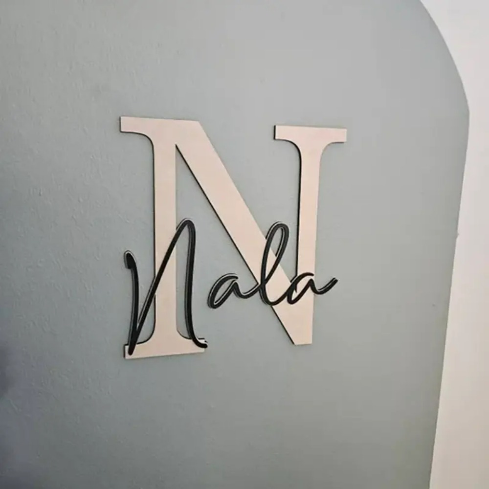 Customizable Wooden Name Sign for Nursery or Wall Decor