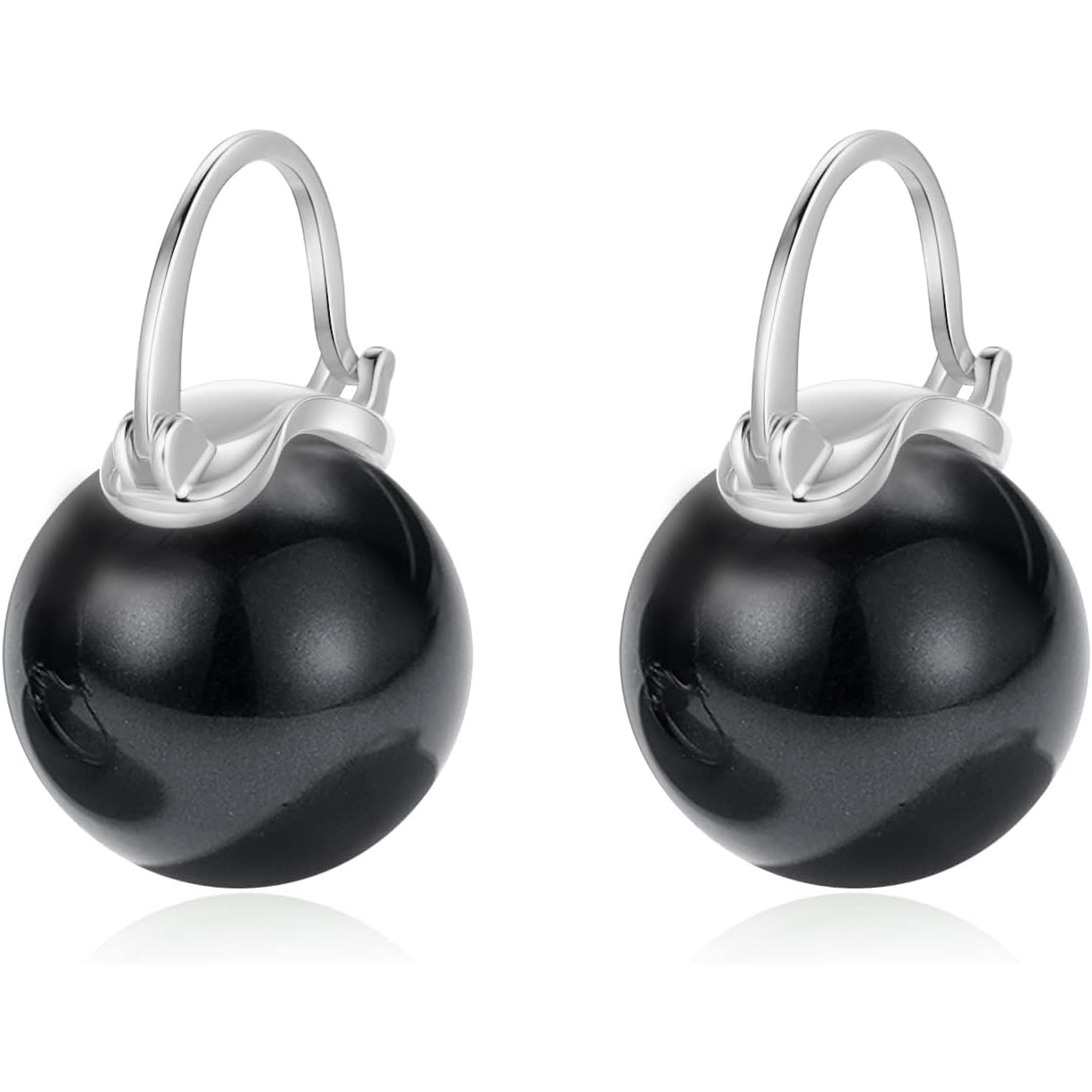 Image of 925 Sterling Onyx Earrings, Hypoallergenic Fine Jewelry Gift For Women, Graduation Anniversary Birthday