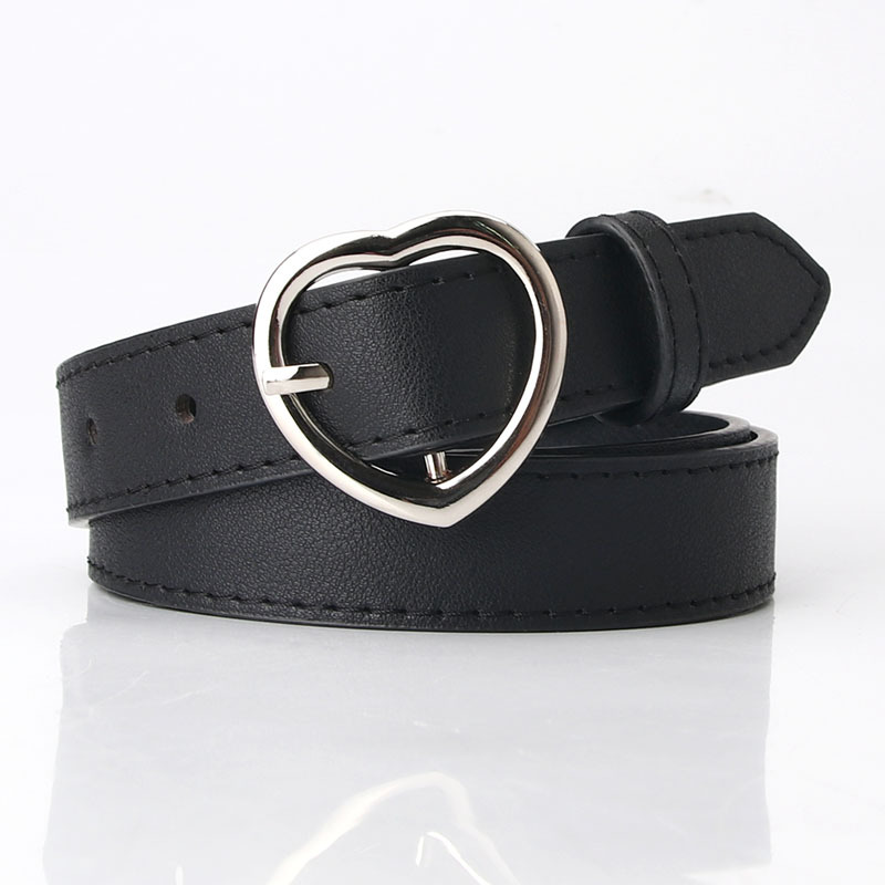 1pc New Women's Belt Easy And Versatile Jeans Decorative Belt With Women's Clothing Matching Belt Heart-shaped Needle