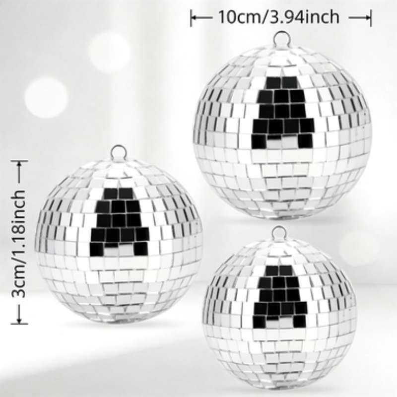 Image of Large Disco Ball Set, A Atmosphere Enhancer Suitable For Weddings, Stage Performances, And Parties, Essential For Christmas/new Year/valentine's Day Occasions, Includes Hanging Disco Ball Decorations