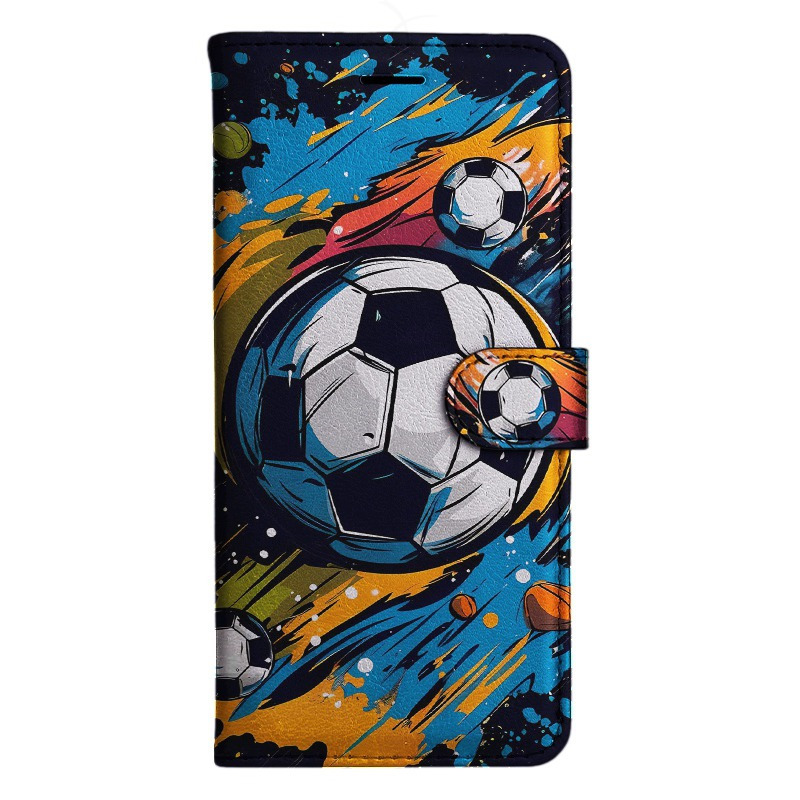 TEMU Football-themed Flip Wallet Case Compatible With Models Including S8, S9, S10, M10, A30s, A50s, Note 10, 20, And .