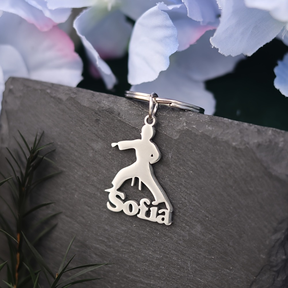 TEMU Portachiavi personalizzato da Taekwondo senza catena - Anello portachiavi da karate in acciaio inossidabile personalizzato con "", per atleti,