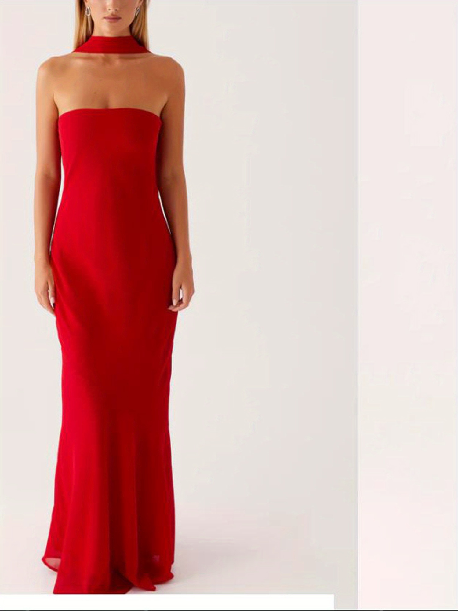 women elegant shoulder sleeveless fishtail mermaid bodycon - Temu