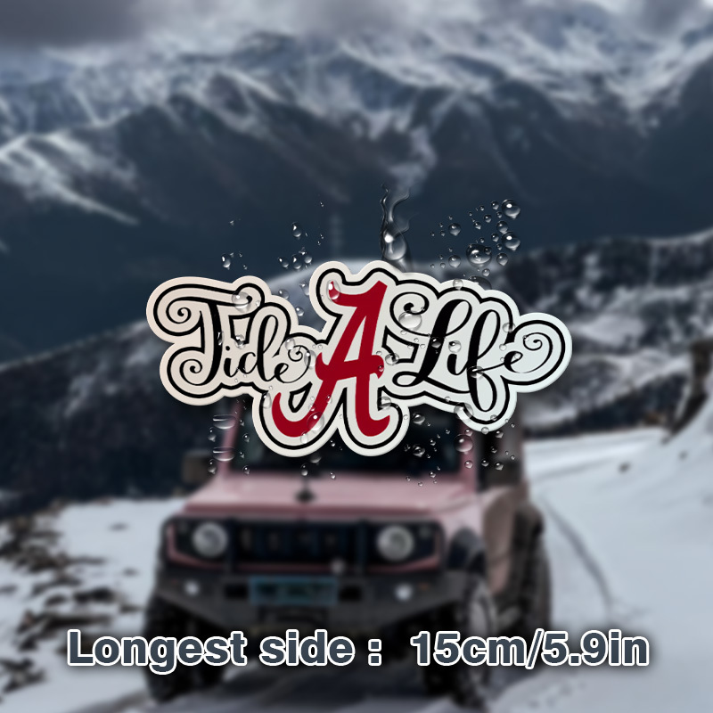 TEMU Waterproof Vinyl Sticker Decal - Die-cut, Durable For Cars, Laptops & More - Featuring "al" Design With State Outline, Outdoor Rated For All
