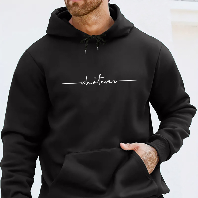 

Sweat à Capuche Décontracté pour Homme avec Imprimé Slogan, Pull en de Polyester, Lavable en Machine