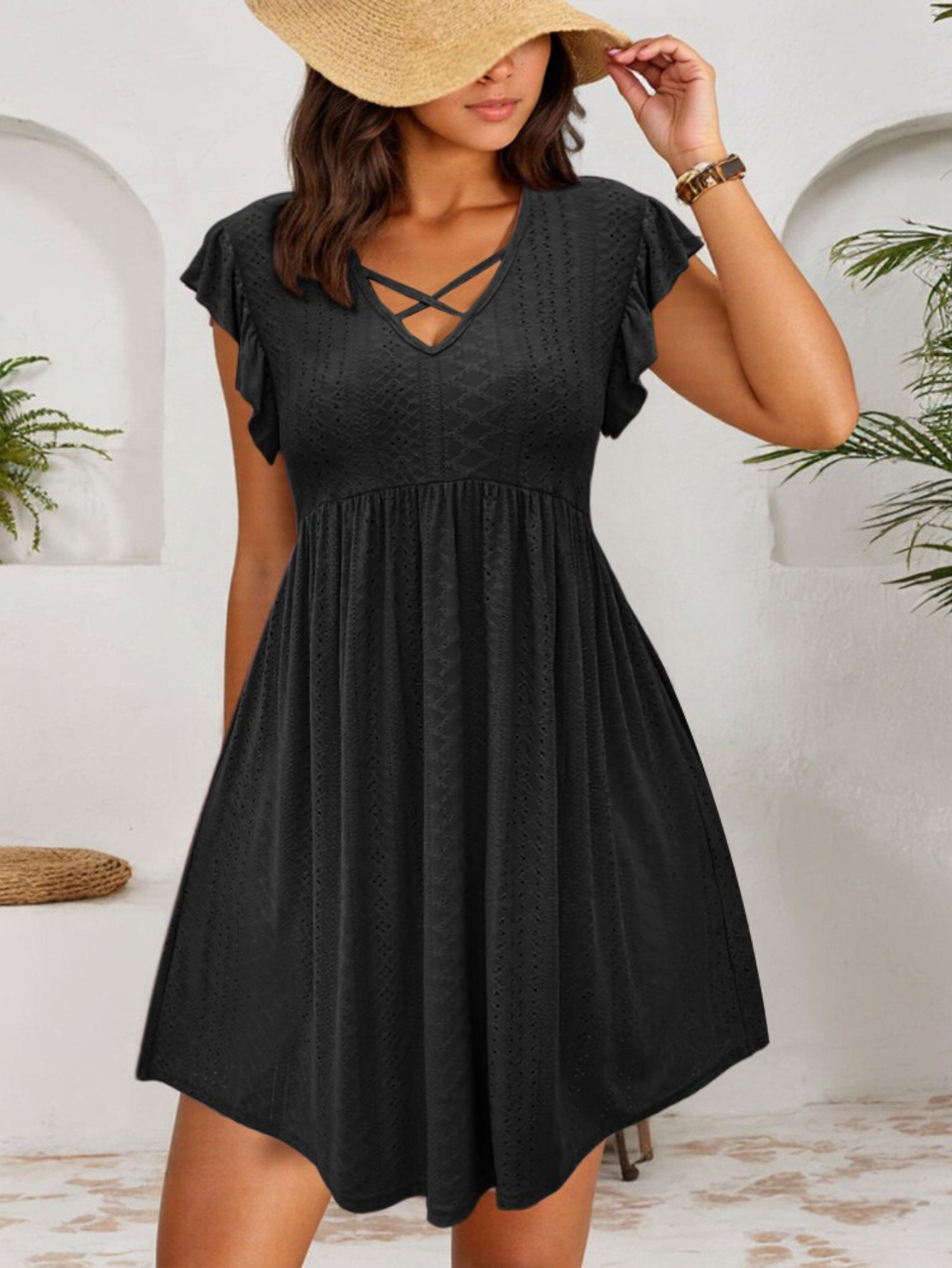 abercrombie and fitch mini dress Abercrombie and Fitch black puff sleeve Emerson mini dress