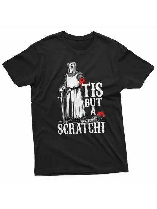 mens funny tis but a scratch knight shirt for men him regular t shirt