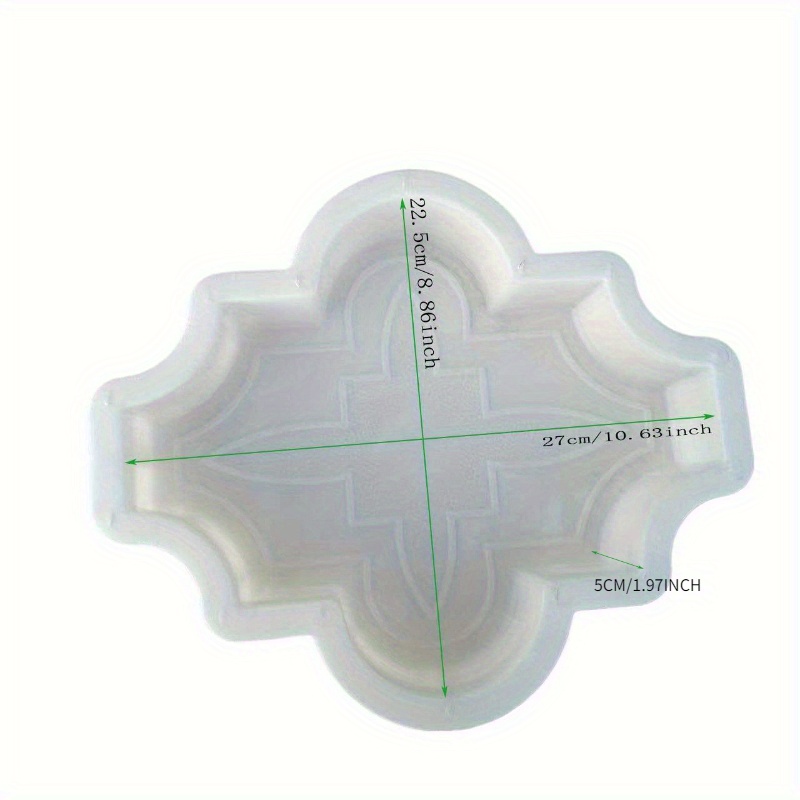 Flower Pattern Paving Mold, Sidewalk Brick Garden Mold, Diy Cement Stepping Stone, Decorative Concrete Paving Mold For Garden