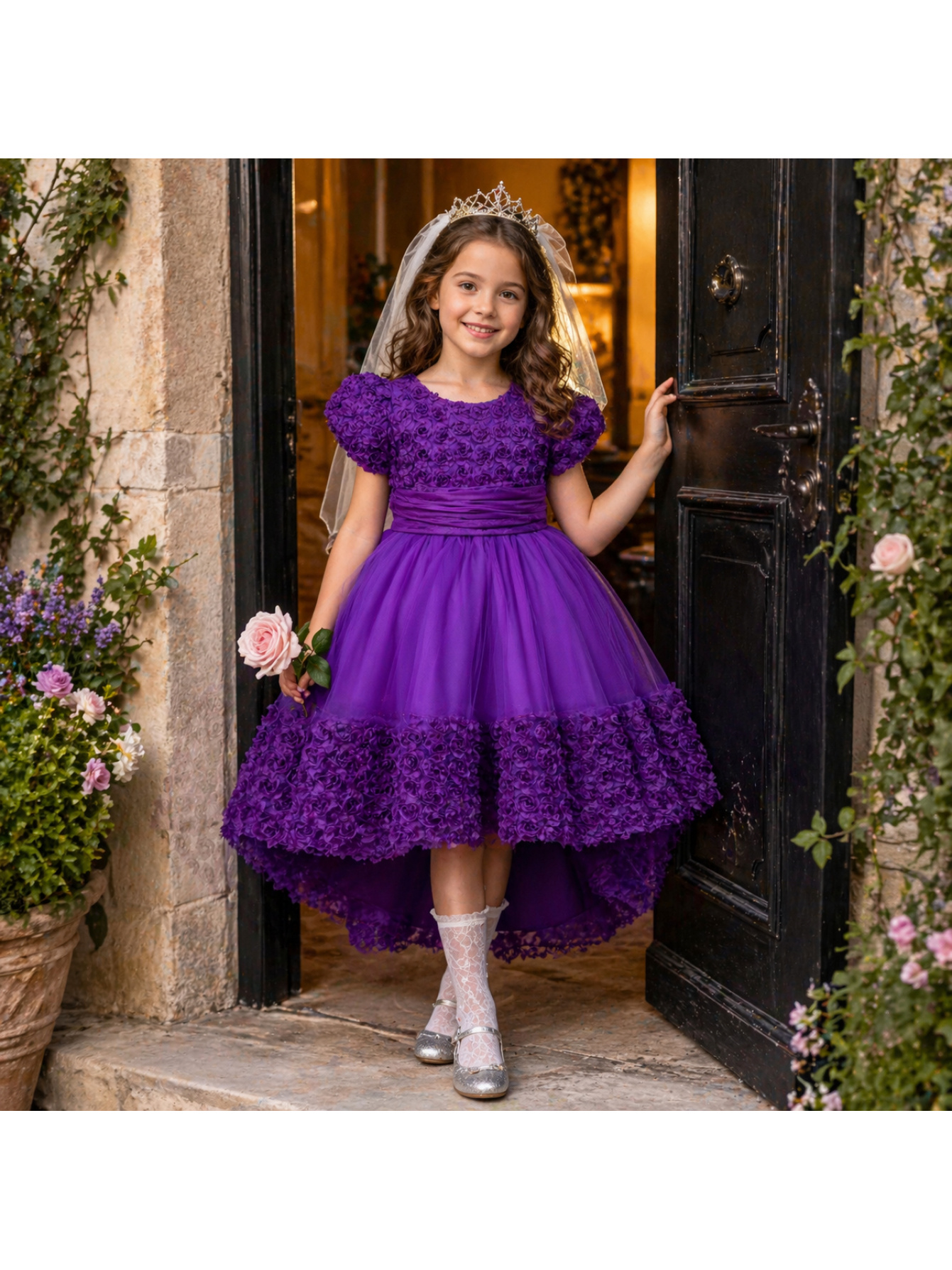 girls purple dress sold on Temu United States