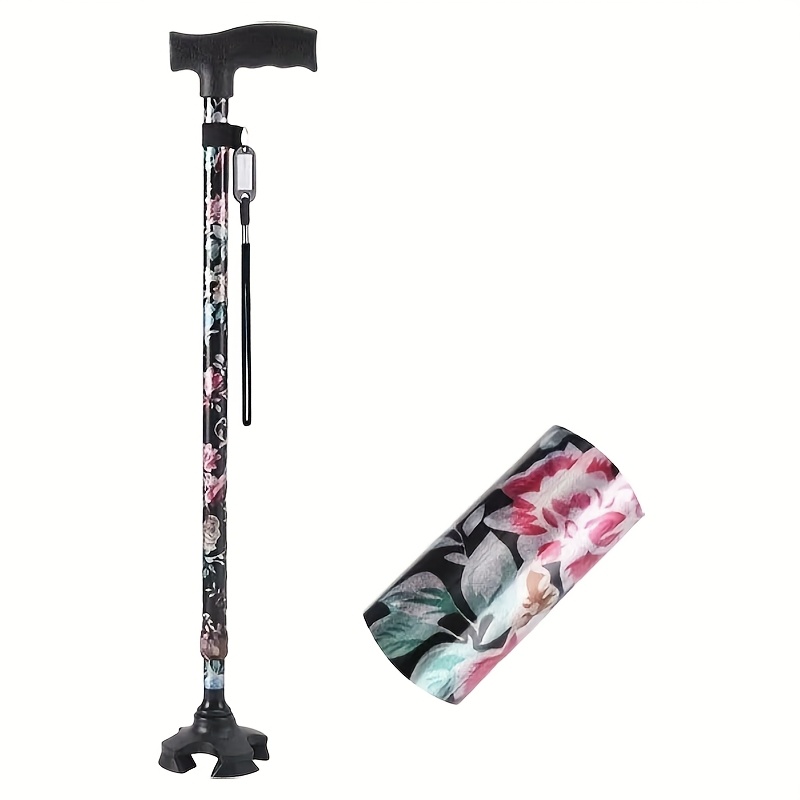 Emergency Card and Anti-Slip Shock Absorption Cane