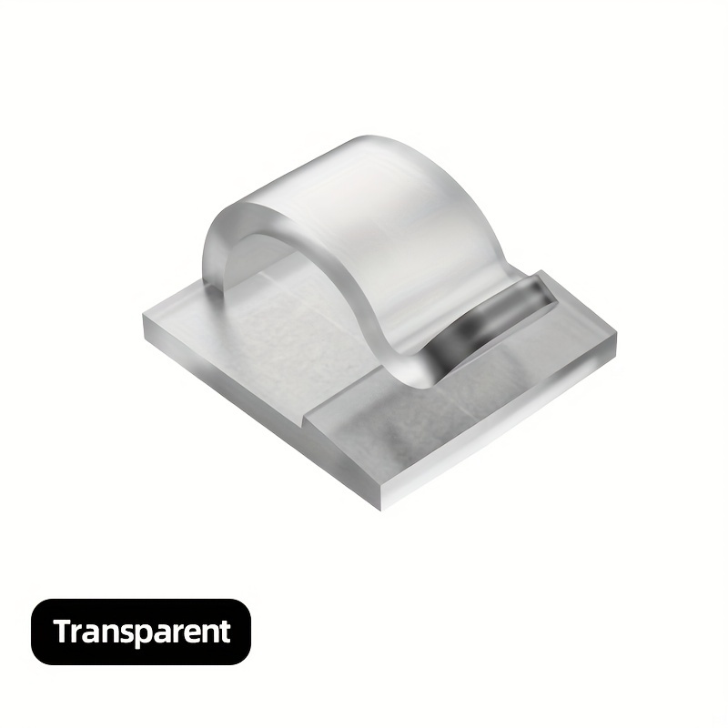 TEMU 6pcs/18pcs/24pcs/36pcs Pince à Câble Adhésive Forte - Couleur Transparente, Pince pour Guirlande de Noël, Pince Décorative, Crochet Auto-Adhésif