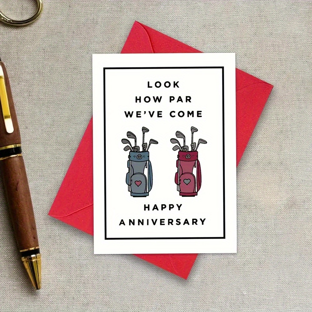 TEMU Carte d'anniversaire de amusante - Regardez comme fait du chemin ! Motif de de - Carte de félicitations pour mariage, fête, anniversaire /elle -