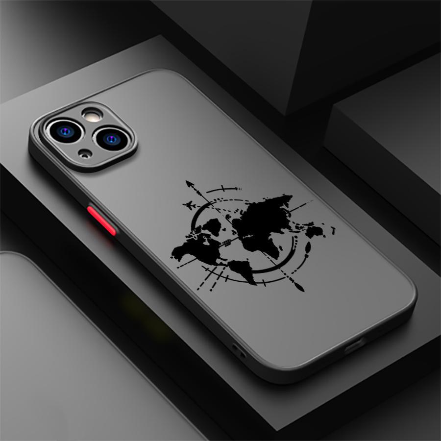 TEMU Phone Case: Airplane Map Case Suitable For Iphone 11 14 Plus Xr Xs X 13 Pro Mini 7 8 15 Pro 16e 16pro 15  14  Cover 2d Printing Is Not 3d