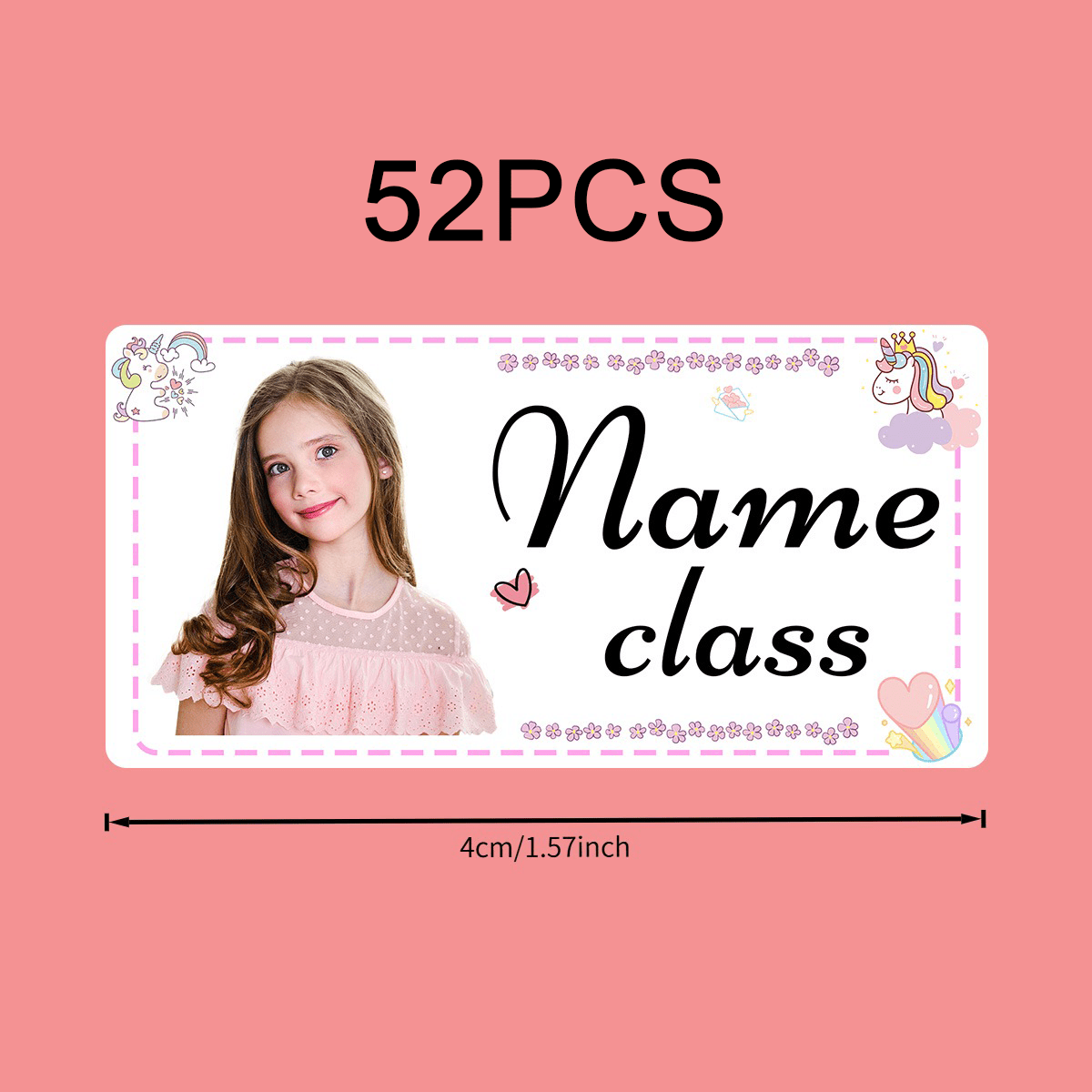 Image of 24/52pcs Custom Stickers Create Names And Text Magic Decor For Planners Bottles Laptops