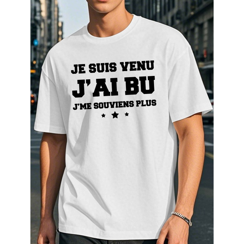 

T-shirt d'été à manches courtes et amusant pour hommes de style français