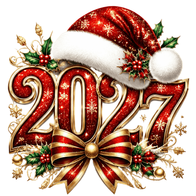 TEMU Flat Pattern Stickers, Christmas Decoration Static Cling, Window Decals, Glass Stickers, Window Stickers Christmas Red Hat 2027 New Year Holiday