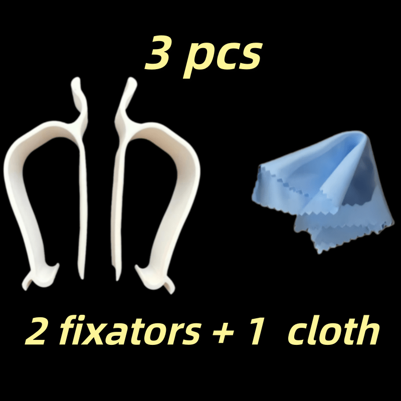 TEMU 3pcs Set: 2 Fixing Clips + 1 Cleaning Cloth. Toilet Seat Fasteners, Anti-wobble Toilet Seat Stopper Clips. Fix Loose, Wobbly, Or Shifting Toilet
