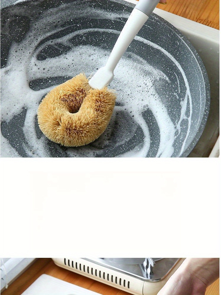 long handle multifunctional pot brush   kitchen cleaning brush dish brush pan brush sink counter brush durable cleaning tool Product details 1