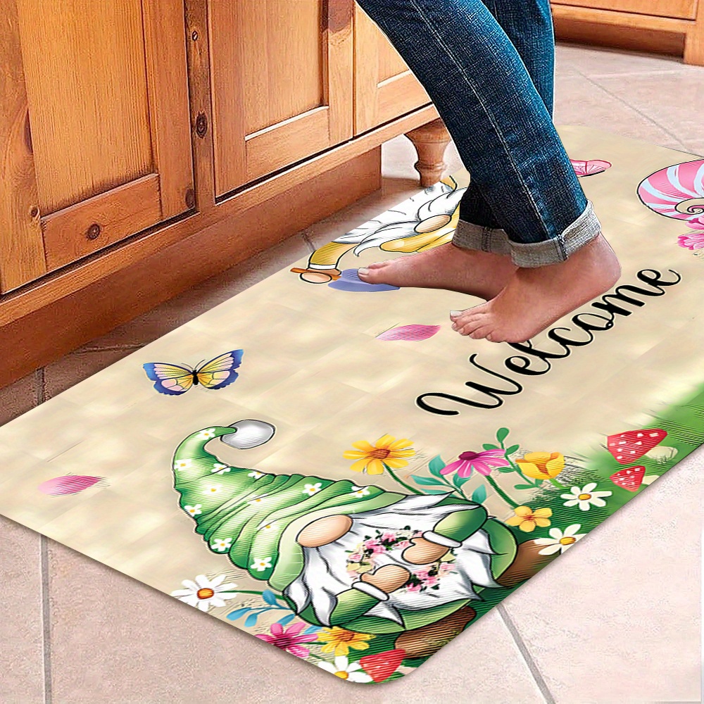 

Spring & Floral - Non-slip, Easy Clean, Stain Resistant, Machine Washable For Living Room, Bedroom, Kitchen, Office Entryway Decor