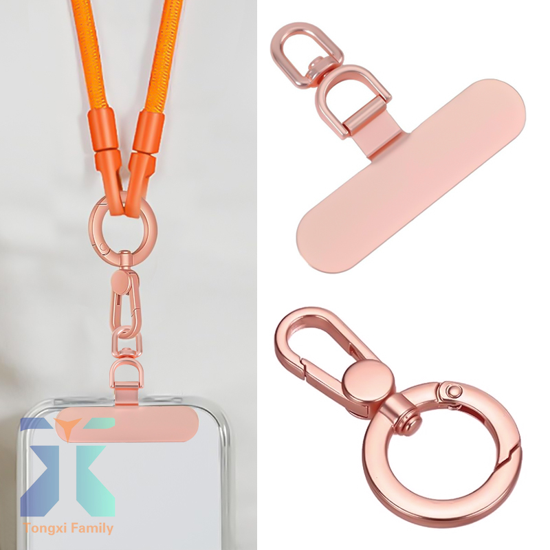 TEMU [luxury Phone Lanyard Partner]360° Dual- Rotating Stainless Steel Phone Lanyard Connector | Stainless Steel Seamless Metal Strap | Ultra-thin