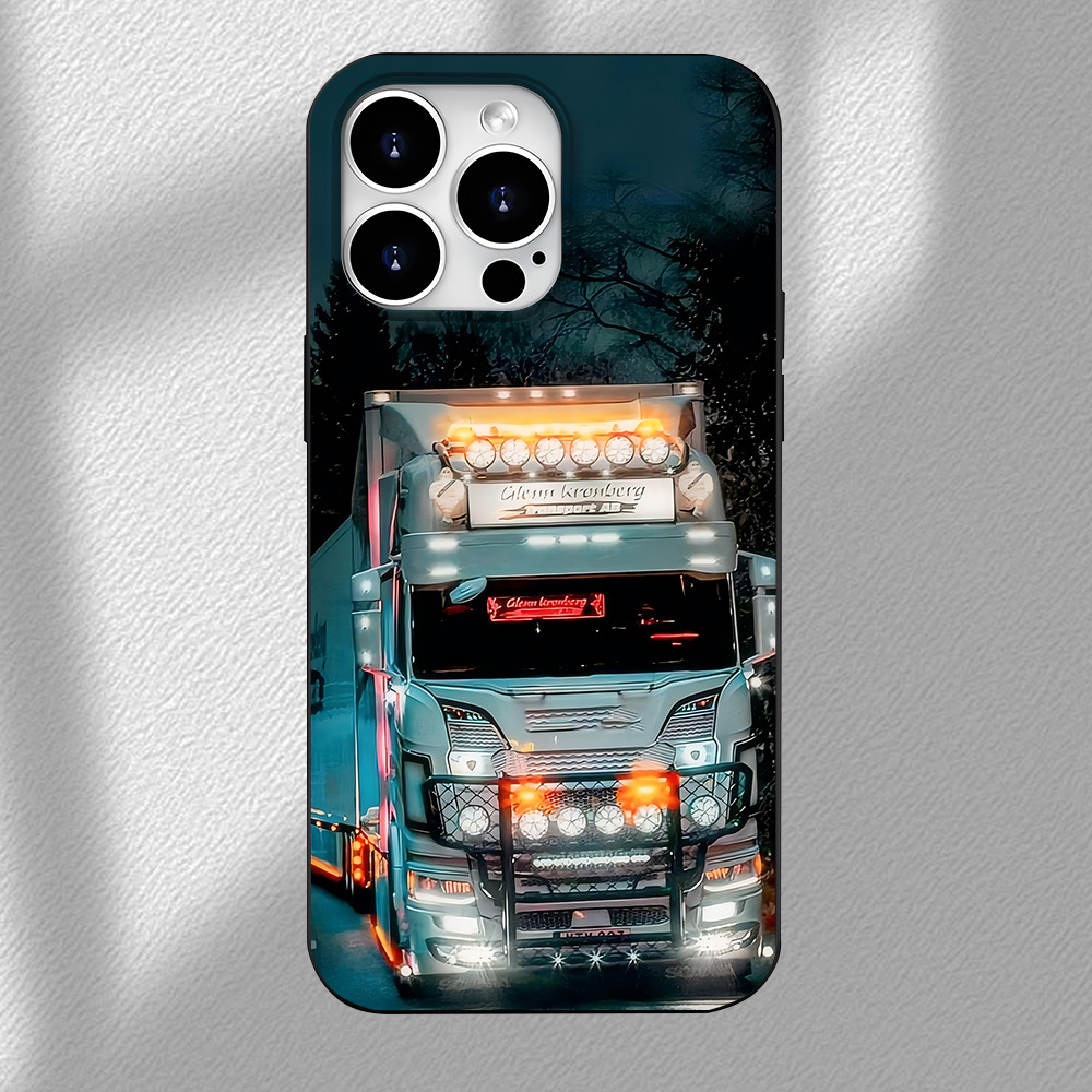 TEMU Phone Case: Cool Light-up Pattern, Creative Cartoon Design, Large-hole Frosted Phone Case, Simple And Stylish Phone Case For Men And Women,