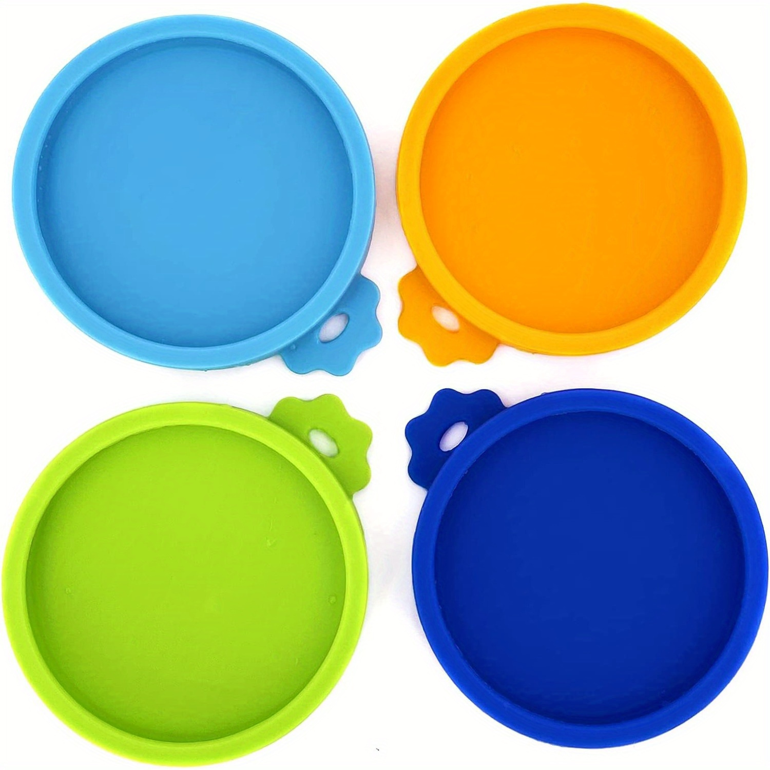 4-pack Silicone Cat Food Can Lids-keep Pet And -suitable For 3 Oz Cans-4pcs In 1 Set