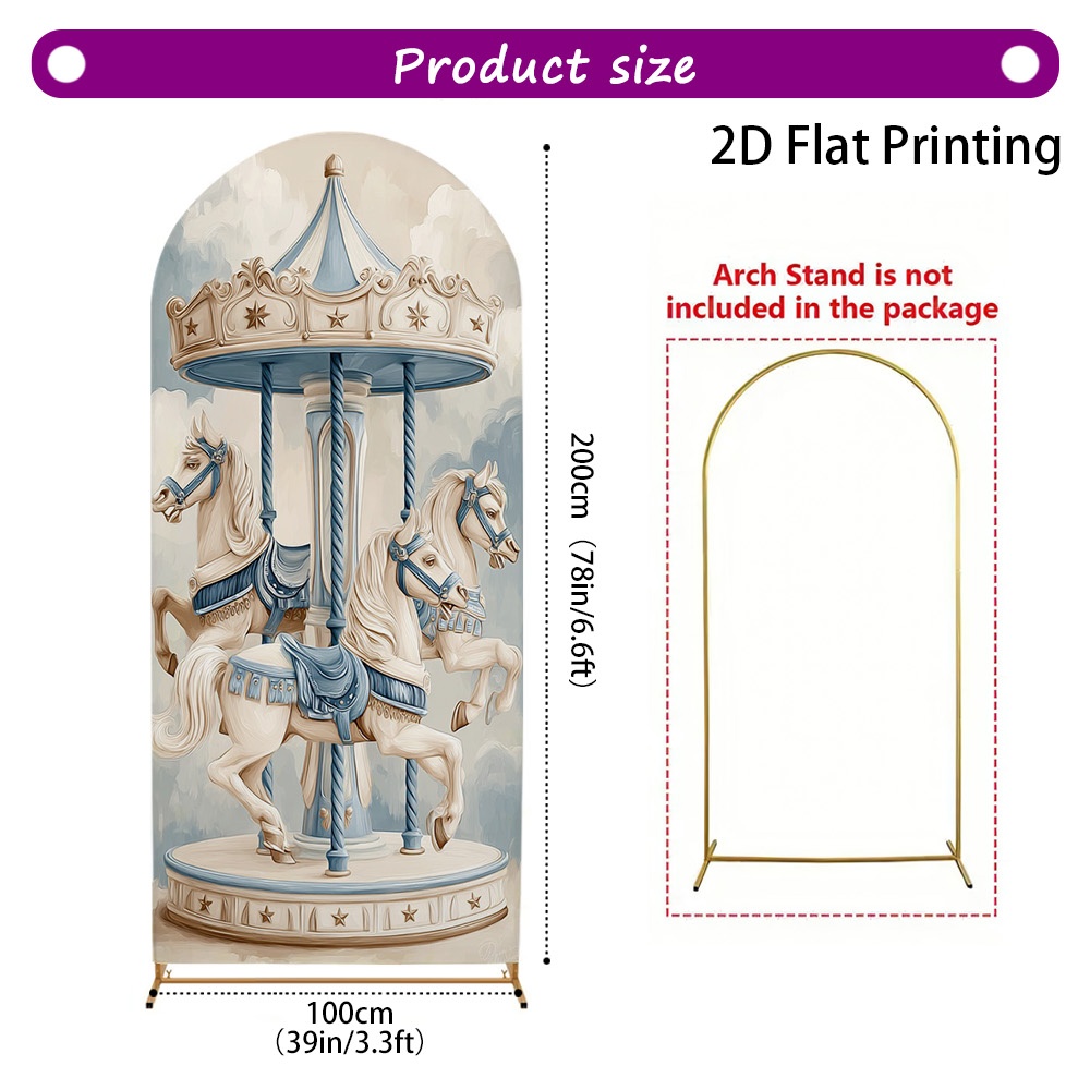 TEMU 2D Piatto, 2D Piatto - 2D Piatto, 2D Piatto - 2D Piatto - 1 pz da Artistici Design Sfondo Copertura, Tessuto Elasticizzato Spandex, Sfondo per