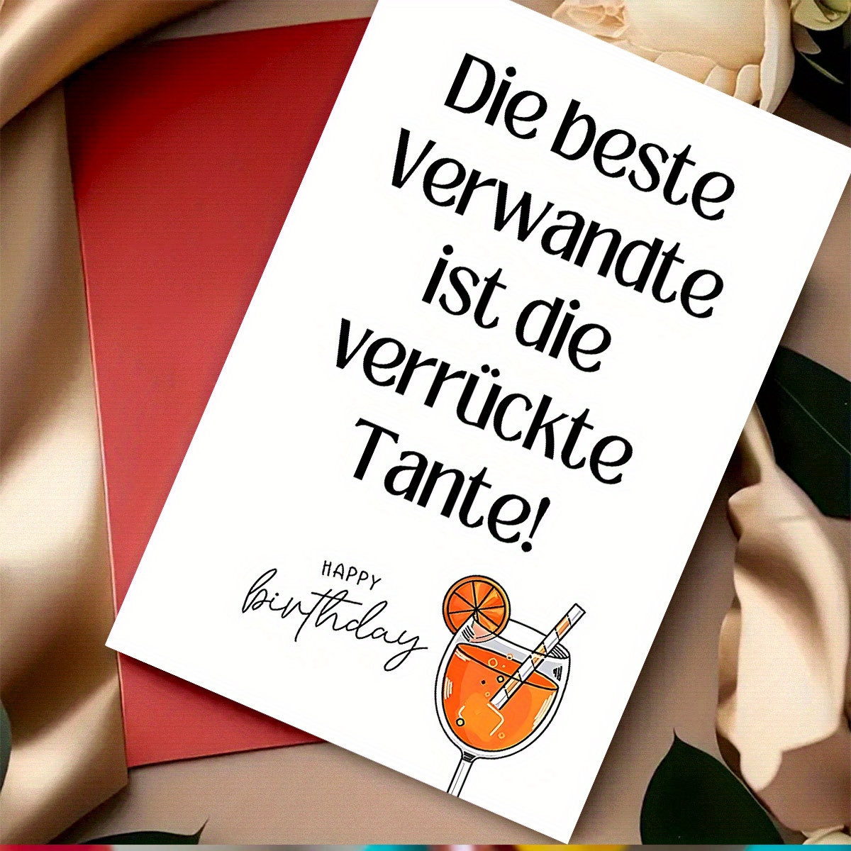Lustige Geburtstagskarte Für Die Tante 'This Much Aunt' Mit Umschlag, 14 X 21,6 Cm