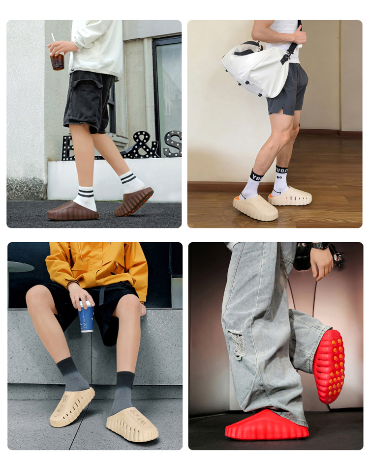 Men'S Summer Outdoor Clogs with a Closed Toe, Casual Beach Footwear in Larger Sizes