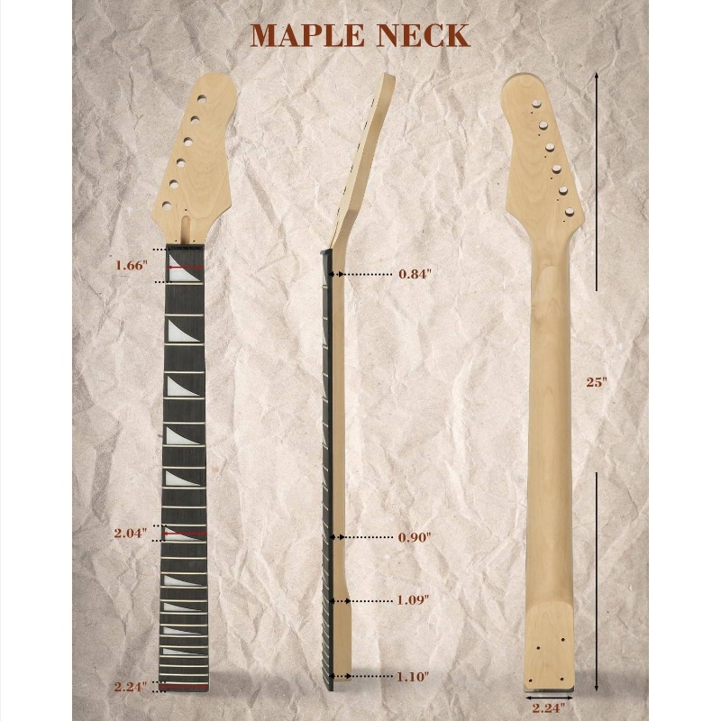 Guitar Kit, Fire Style Mahogany Body Maple Neck Guitar with HH Pickups | Easy to Assemble Kit with All Parts Included - Build Your Own Guitar SFR - D30, Silvery Grey Color