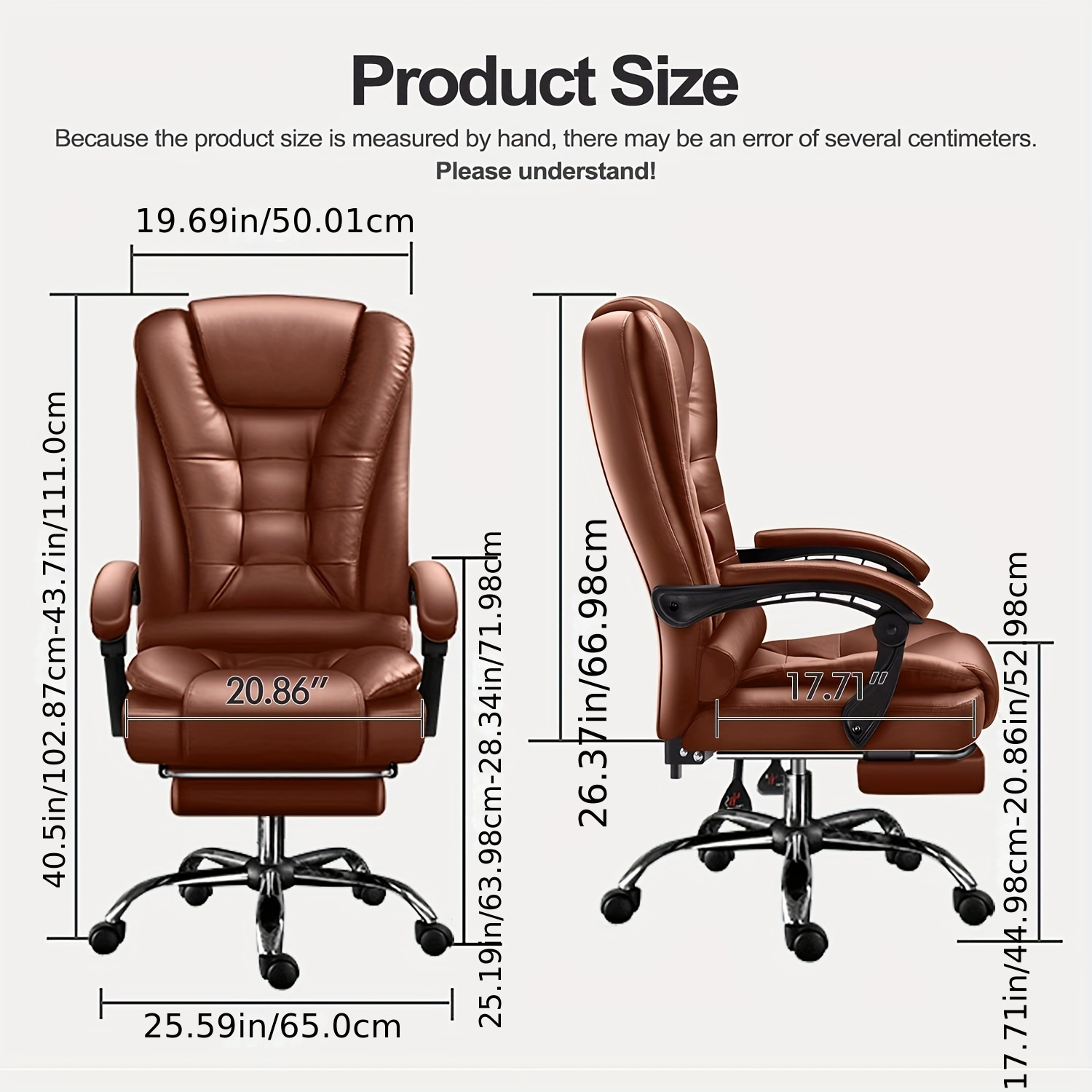 Ergonomic Office Chair, Large Executive Chair for Adults, Featuring Reclining Function and Leg Support, Comfortable Computer Chair for Office Work, Desk Work, and Gaming/esports, Equipped with Soft Armrests and a Swivel Base,