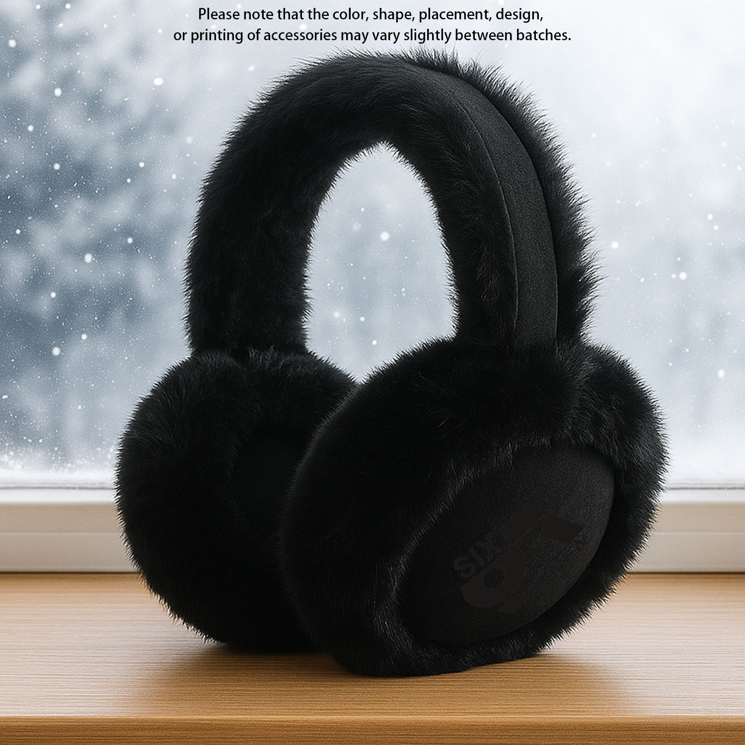 TEMU Foldable Stackable Thick Warm Ear Muffs With "6 7 Numbers" Print, Unisex Outdoor Skiing Riding Ear Protection Portable Storage, All-match