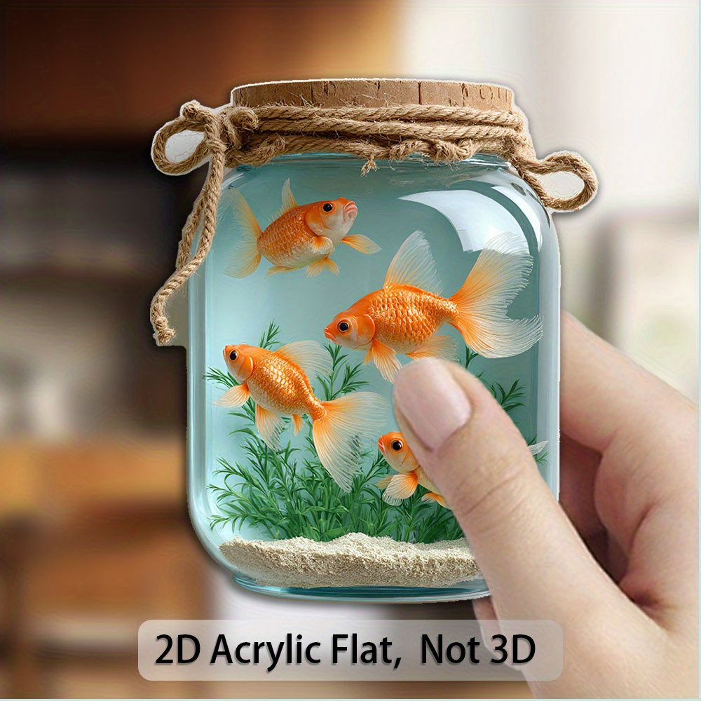 TEMU 1pc 2d Flat-printed Refrigerator Magnetic Decorative Sticker. The Refrigerator Sticker Features Bright, Long-lasting Colors That Do Not Fade. It